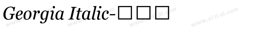 Georgia Italic字体转换